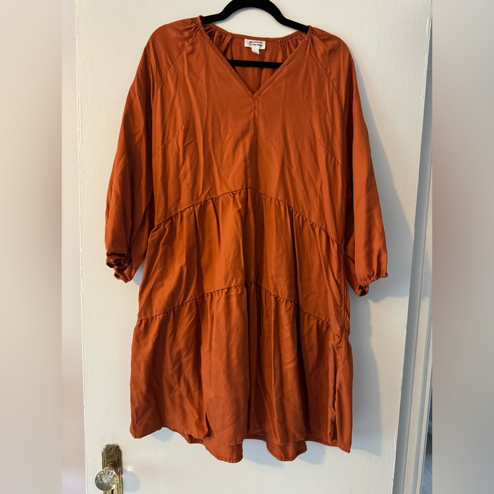 Grace Atwood by the Drop Orange Tiered Dress (Size L)